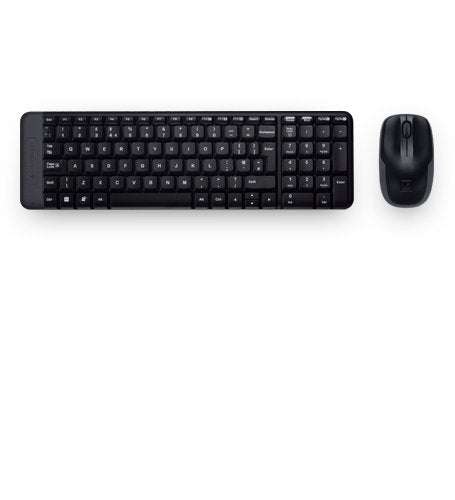 Teclado Español + Ratón Logitech Mk220 Wireless Combo Usb Negro