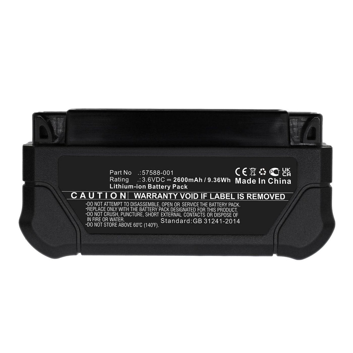 Battery For Panasonic Body Camera 9.36wh Li-Ion 3.6v
