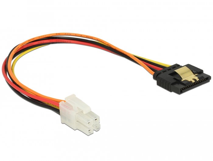 Delock 85519 Cable P4 4pin M > Sata 15pin H 0.20m