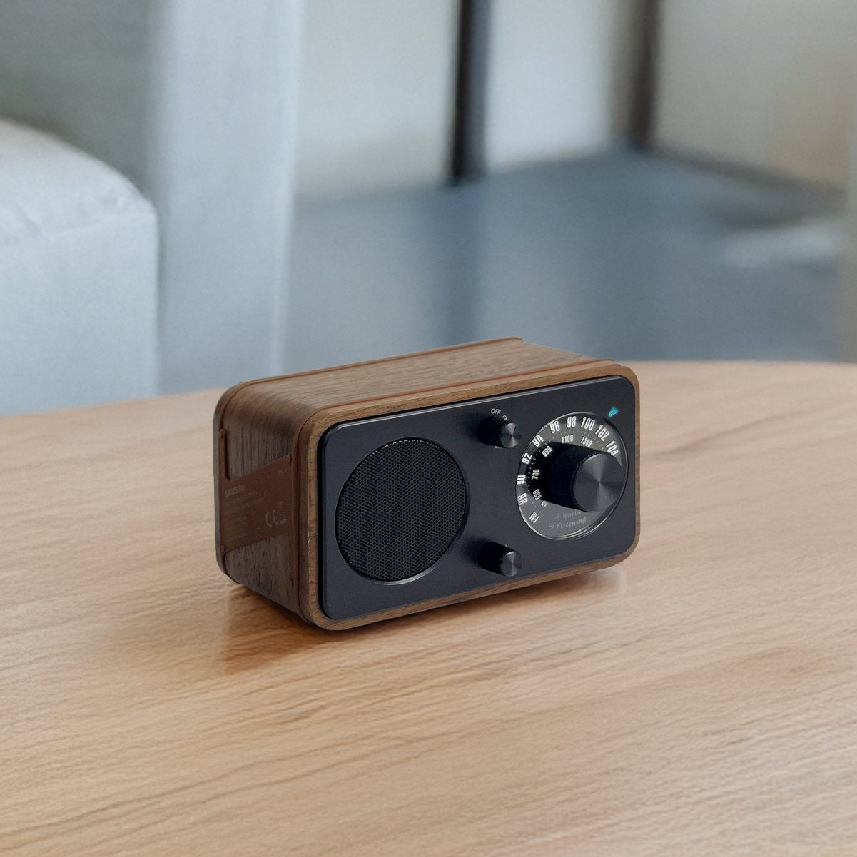 Sangean Wr-9 Nogal Vintage Radio Analógica De Madera Con Am Fm Bluetooth