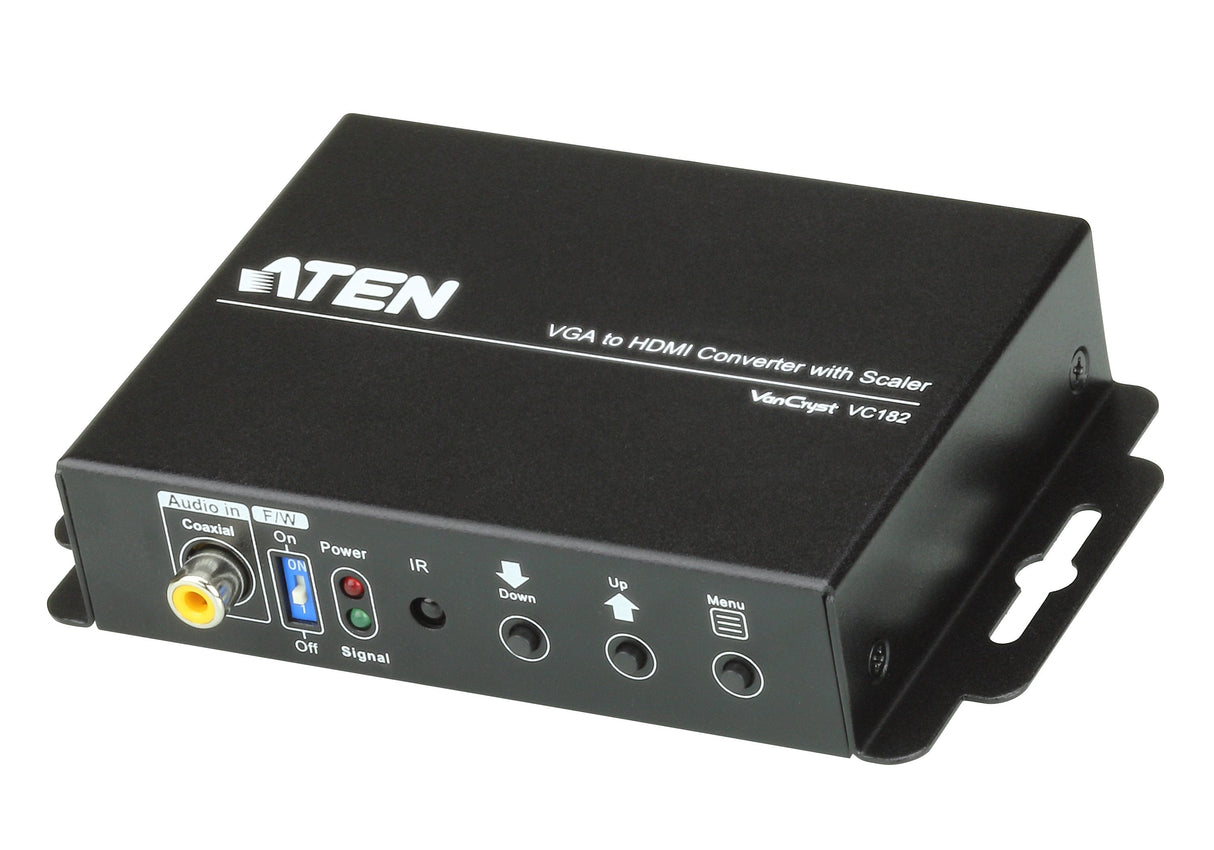 Aten Conv./Boost Vga To Hdmi Converter With Scaler (Vc182-At Aten Vc182, 1080p, Hdb-15, Rca, Hdmi, 5 V, Negro, 0 - 40 °C