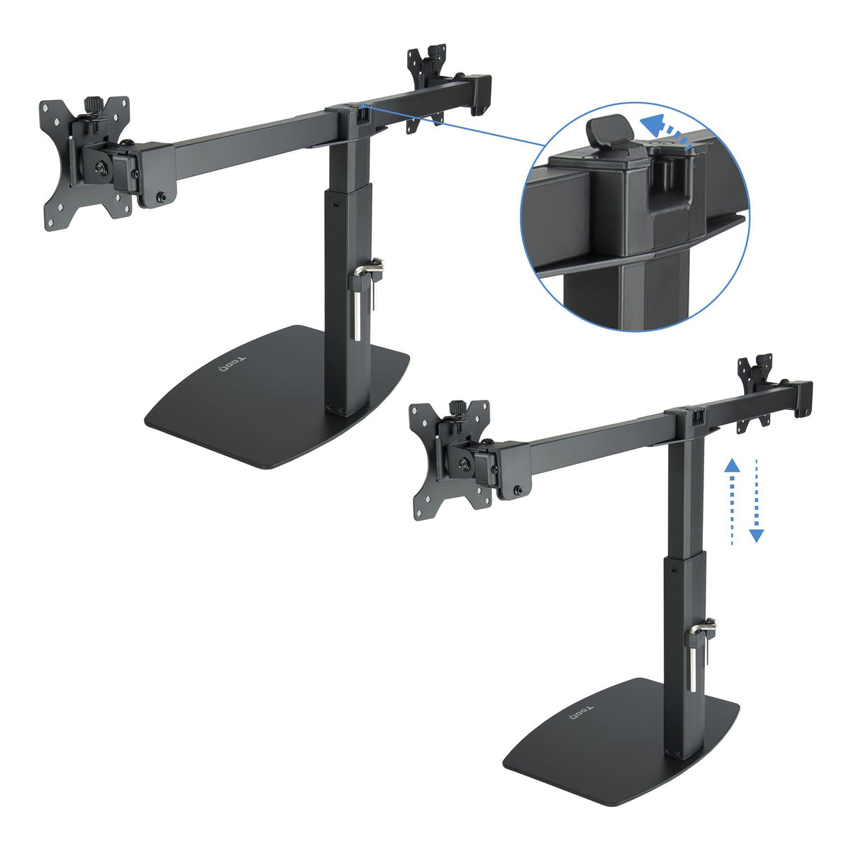 EAN 8433281008410 - TooQ DB1727TN-B soporte para monitor 68,6 cm (27") Escritorio Negro imagen 3