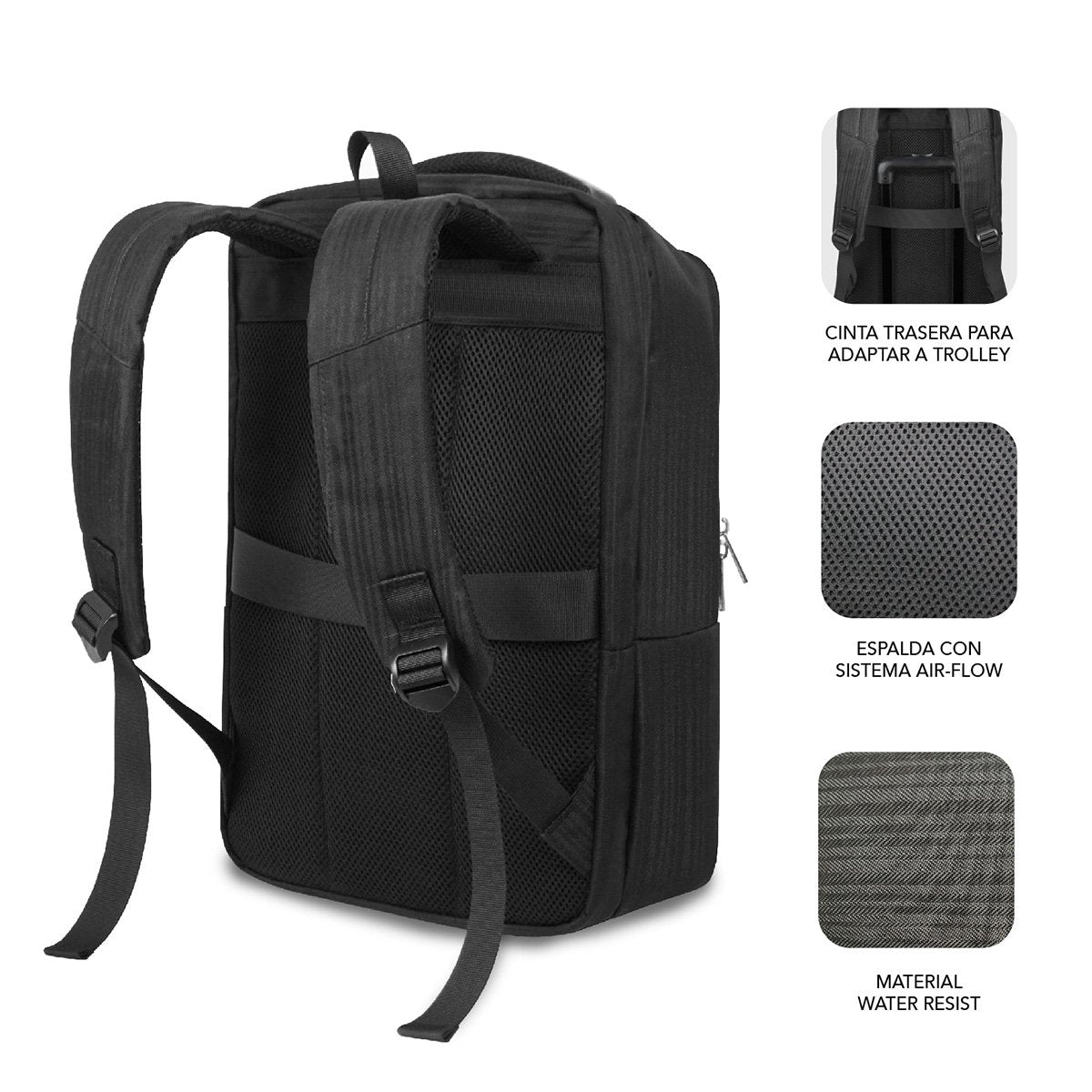 EAN 8436586742126 - SUBBLIM MOCHILA BUSINESS V2 AP 16'' NEGRO 40,6 cm (16") imagen 3