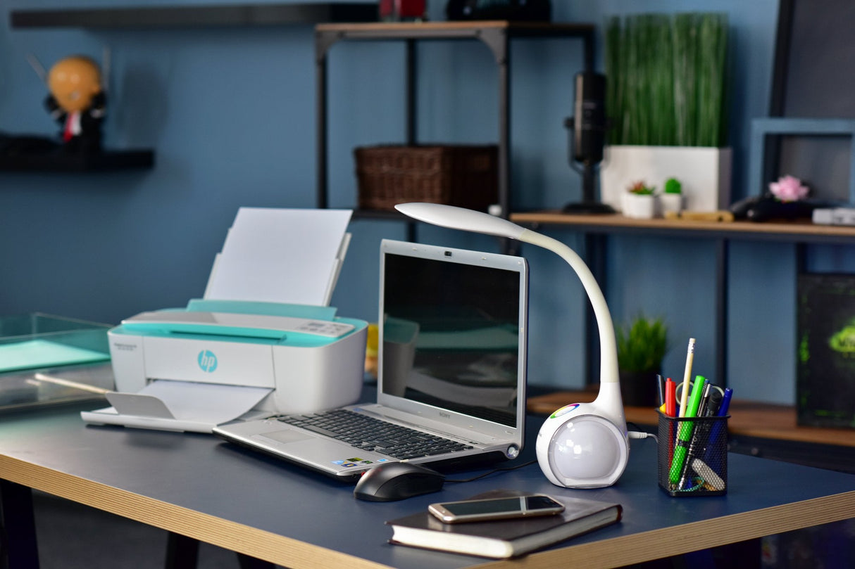 Activejet Aje-Rainbow Rgb Lámpara De Mesa Led Con Base De Iluminación Rgb