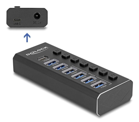 EAN 4043619643264 - DeLOCK 64326 hub de interfaz USB 3.2 Gen 2 (3.1 Gen 2) Type-C 10000 Mbit/s Negro imagen 2