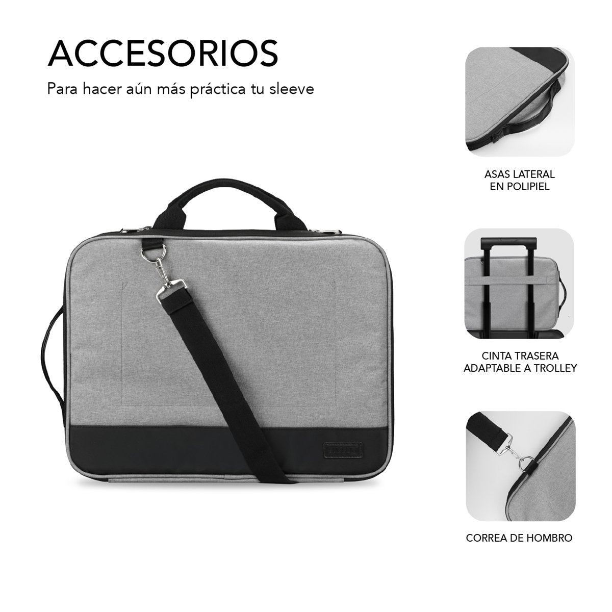 EAN 8436586741549 - SUBBLIM SUB-LS-2AS0001 maletines para portátil 35,6 cm (14") Funda Gris imagen 6