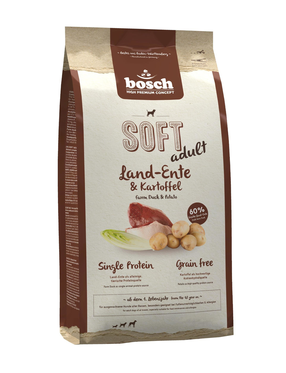 EAN 4015598009225 - bosch Tiernahrung 4015598009225 comida seca para perros 2,5 kg Adulto Pato, Patata imagen 1
