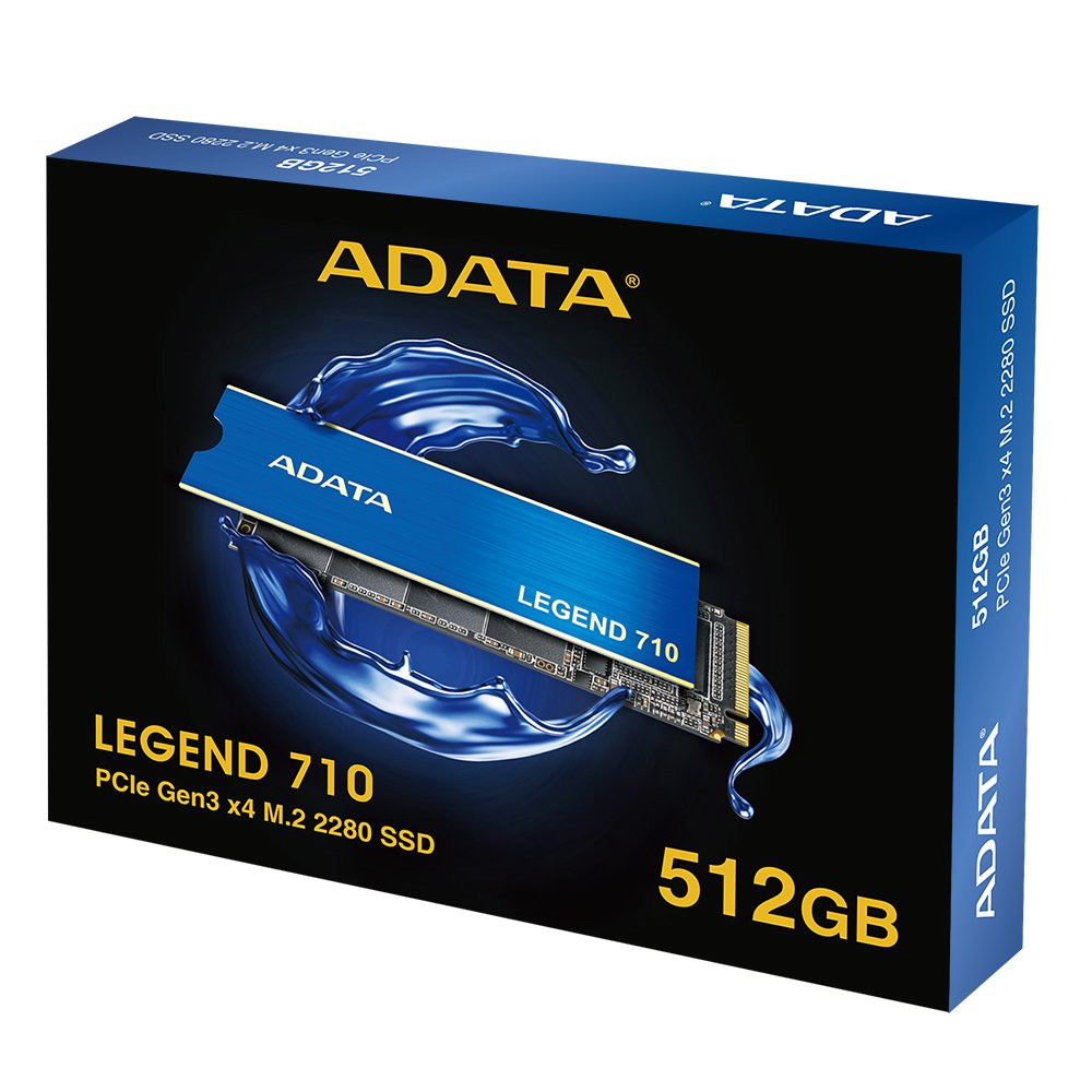 Disco Ssd Adata Legend 710 M.2 512gb Pcie Gen4x4 2280 R/W: 2400/1800mb/S Nvme 1.4