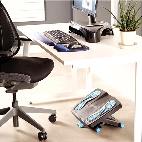 EAN 0043859675500 - Fellowes 8068001 soporte para el apoyo de pies Azul, Carbón vegetal, Gris imagen 7