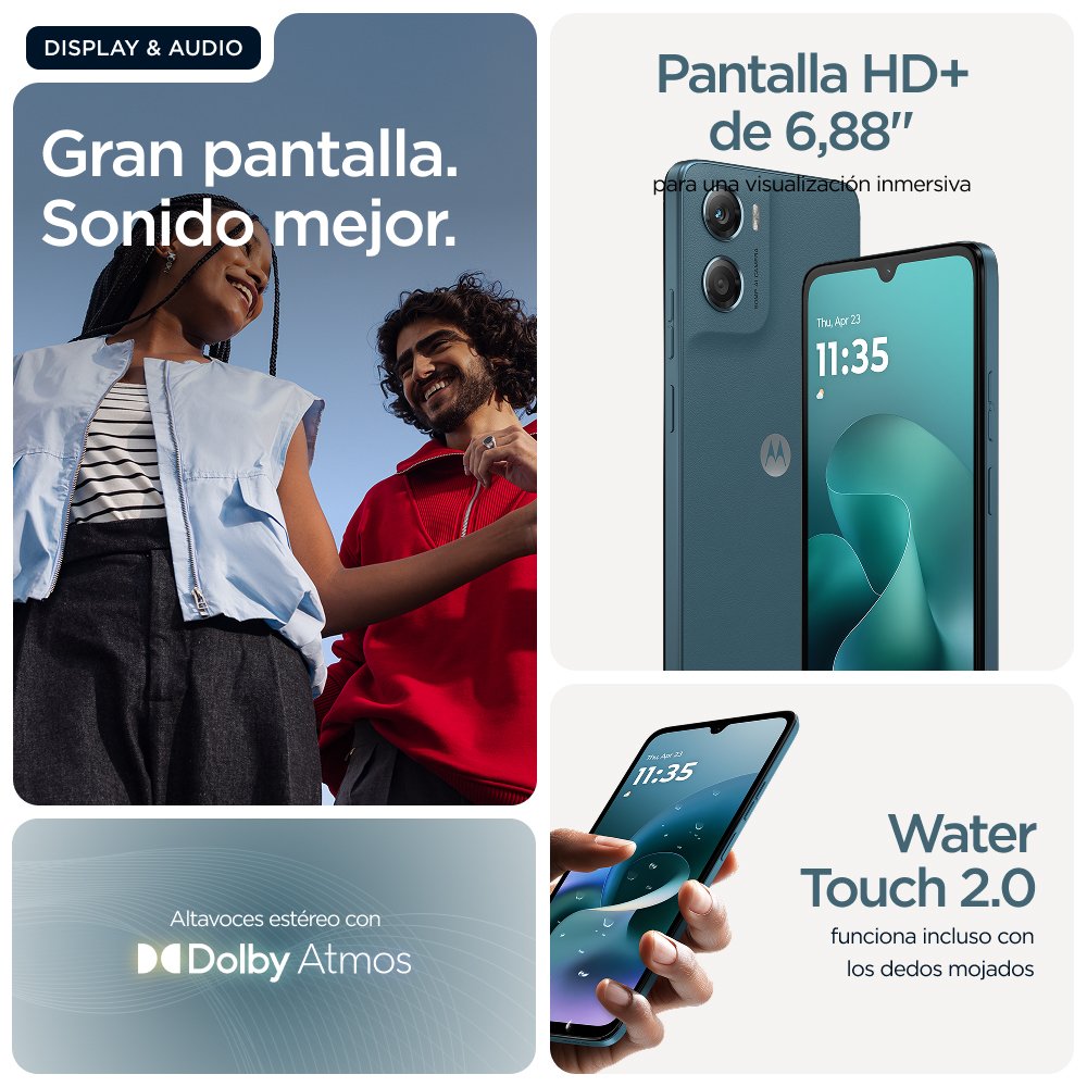 EAN 0840493607665 - Motorola moto g06 17,5 cm (6.88") SIM doble Android 15 4G USB Tipo C 4 GB 64 GB 5200 mAh Azul imagen 15