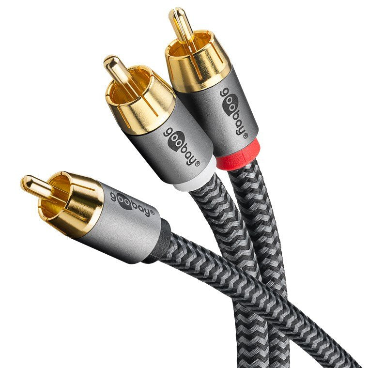 EAN 4040849653001 - Goobay 65300 cable de audio 2 m 2 x RCA RCA Negro, Plata imagen 2