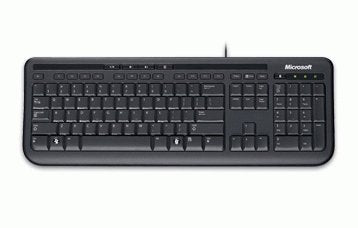 Microsoft Wired Keyboard 600, Black Teclado Usb Negro