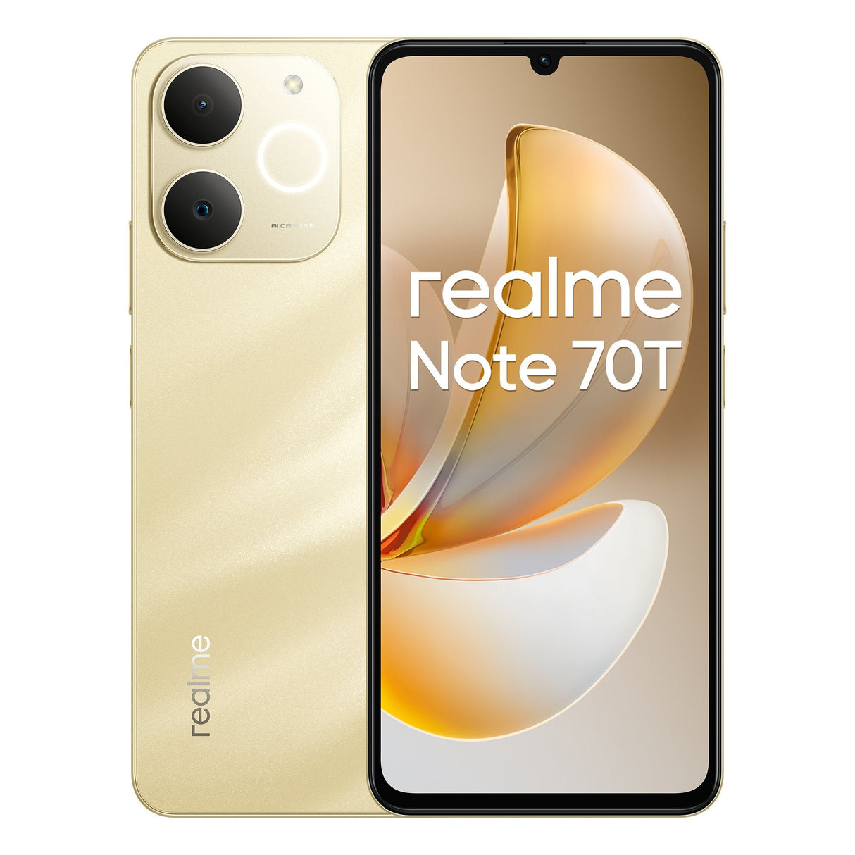 Realme Note 70t 17,1 Cm (6.74") Sim Doble Android 15 4g Usb Tipo C 4 Gb 256 Gb 6000 Mah Oro