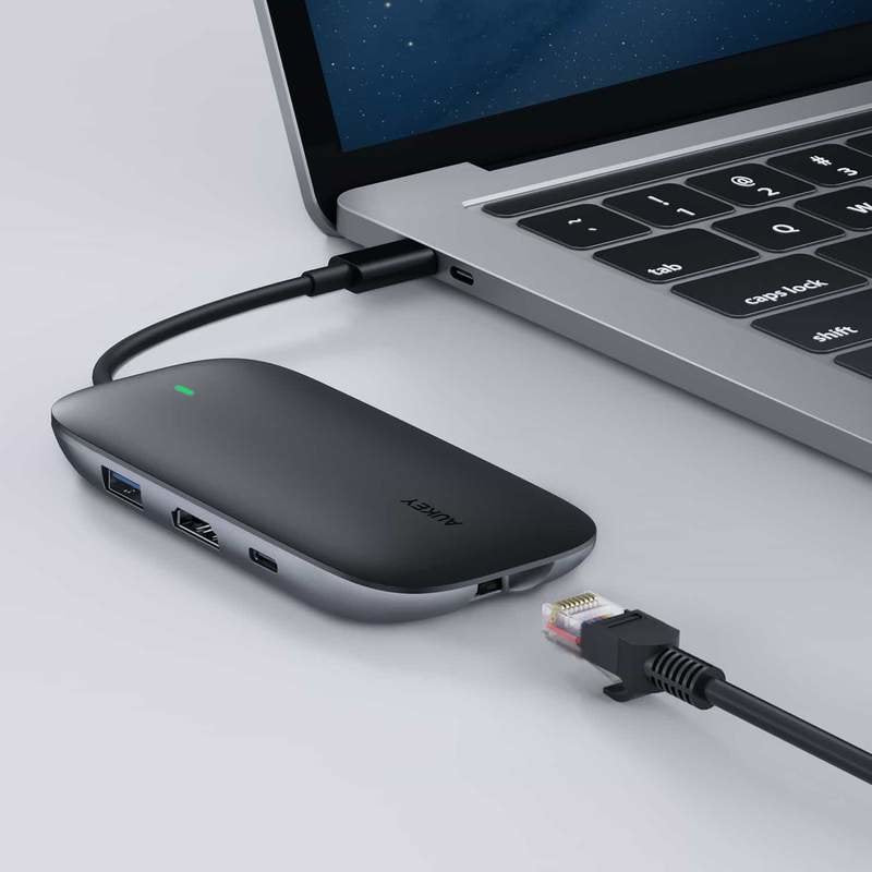 EAN 0608119197163 - AUKEY CB-C71 base para portátil y replicador de puertos Negro imagen 4