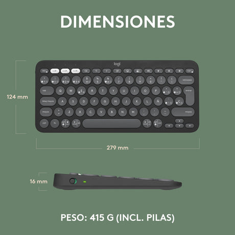 EAN 5099206111127 - Logitech 920-011827 teclado Universal RF Wireless + Bluetooth QWERTY Español Grafito imagen 13