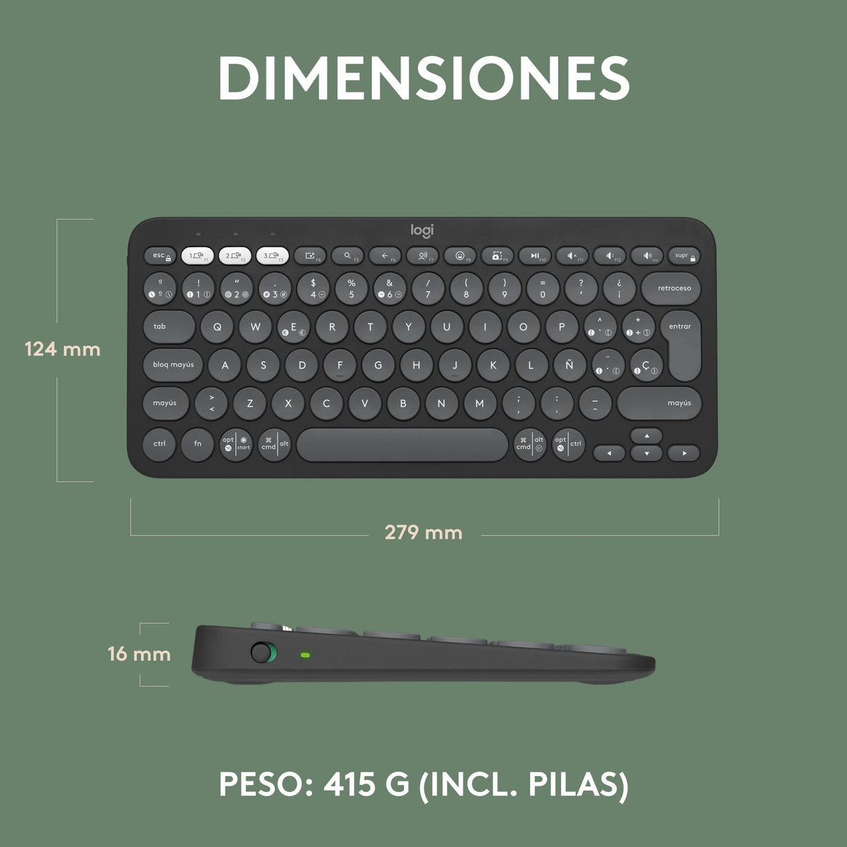 EAN 5099206111127 - Logitech 920-011827 teclado Universal Bluetooth QWERTY Español Grafito imagen 17