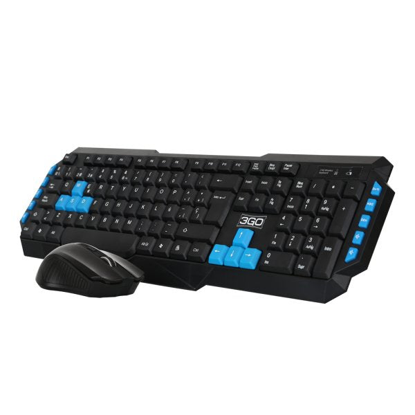 Teclado + Raton + Auriculares 3go Drile Negro