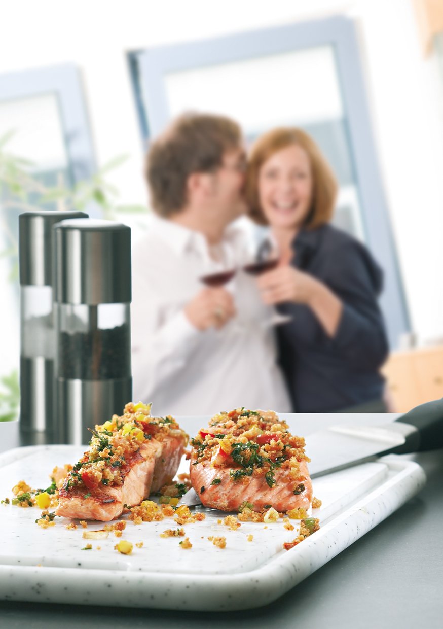 Tabla De Trinchar Zassenhaus De Plastico Gris Claro 42x27x1,5cm