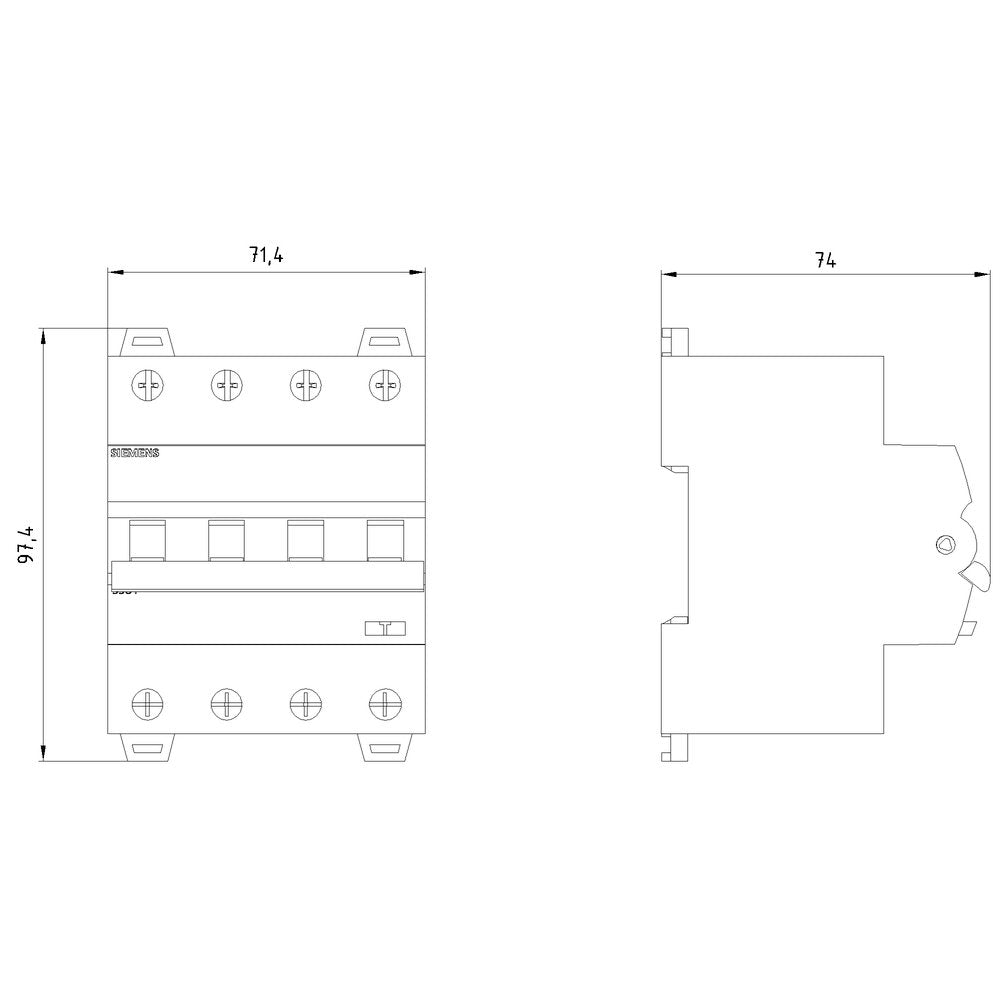 Siemens Fi Ls 4p B16 6ka 5su1346-6fp16 Type A 30ma 4te