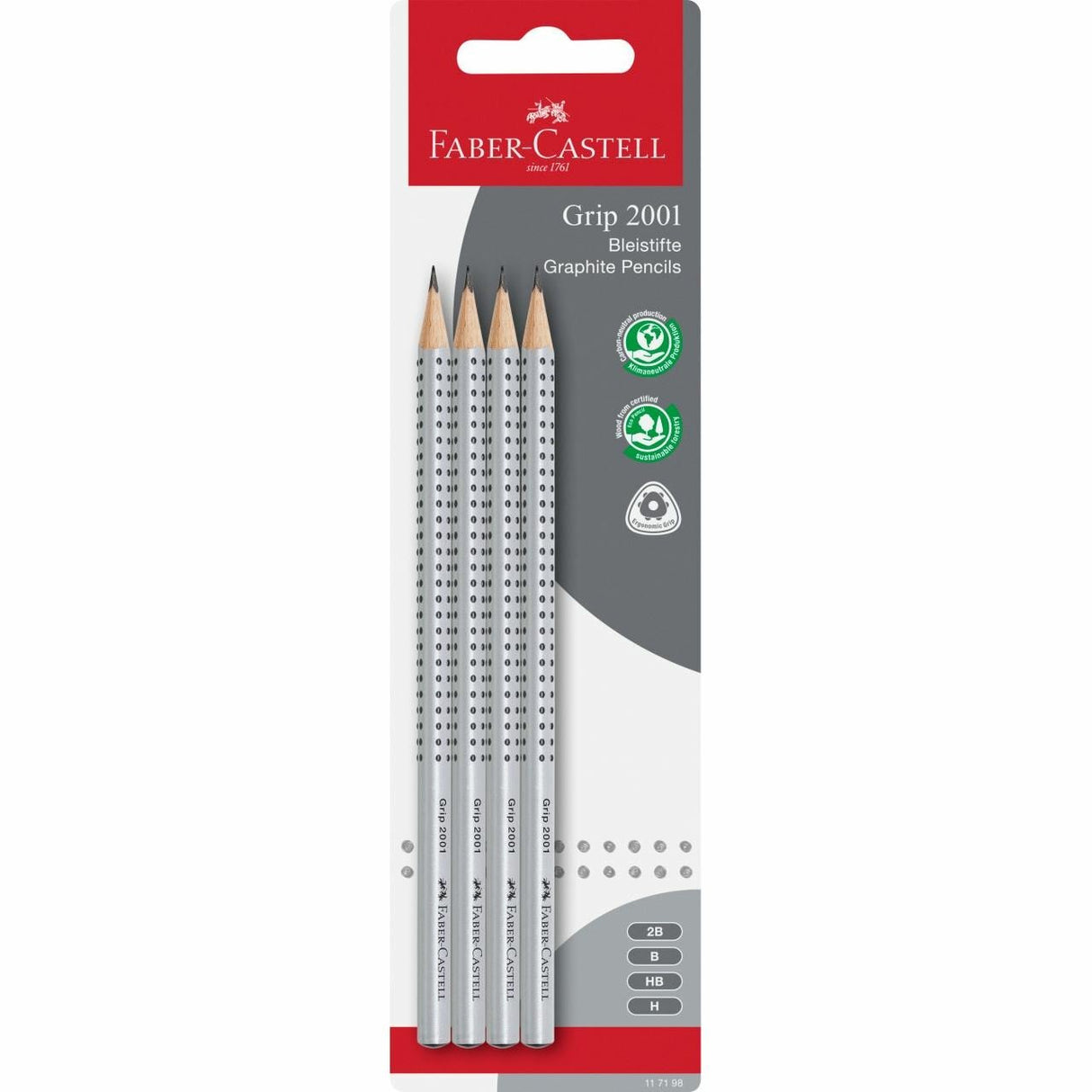EAN 4005401171980 - Faber-Castell 117198 lápiz de grafito Multi 4 pieza(s) imagen 1