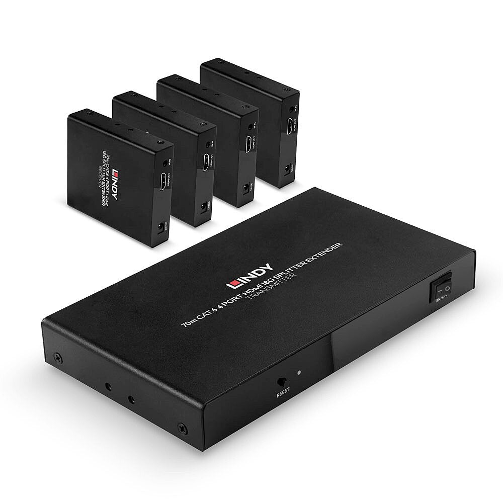 EAN 4002888382625 - Lindy 38262 extensor audio/video Transmisor y receptor de señales AV Negro imagen 1