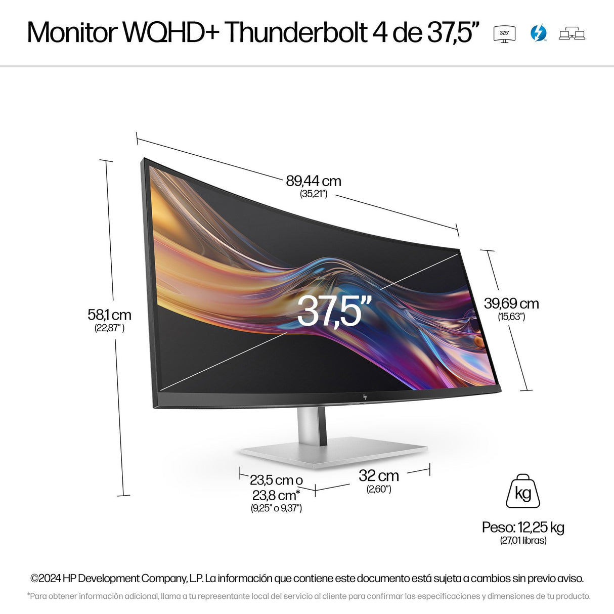 Series 7 Pro 37.5 Inch Wqhd+ Thunderbolt 4 Monitor - 738pu 8k167e9