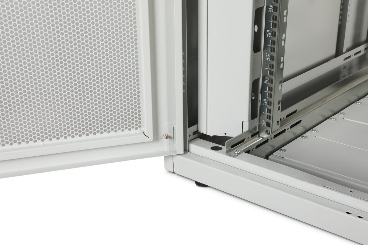 Armario De Red De 42ua Unique, 2053x800x1000 Mm Puerta Frontal Perf. Una Hoja Puerta Posterior Perf. Dos Hojas, Gris