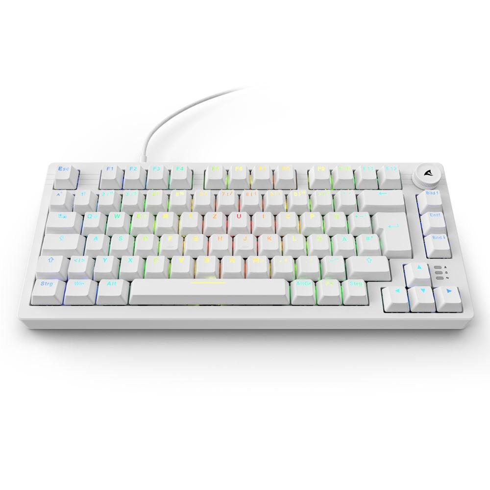 Sharkoon Skiller Sgk25, Teclado De Juegos White, De-Layout, Huano Red 4044951041817