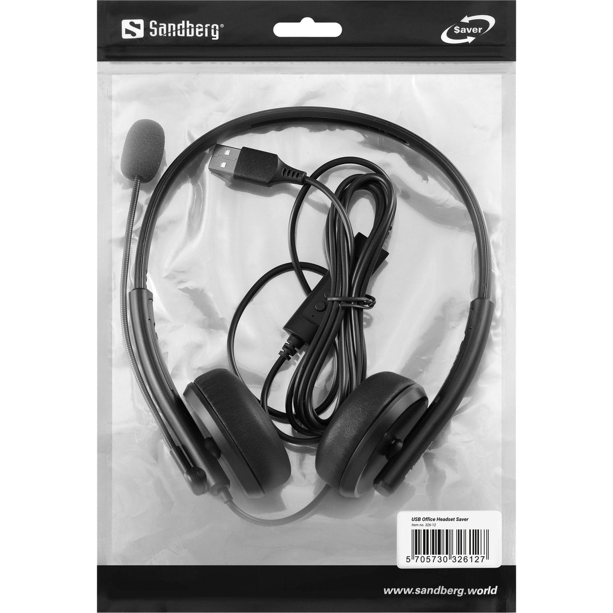 Auriculares Sandberg Office Saver Con Microfono, Usb, Estereo, Negro