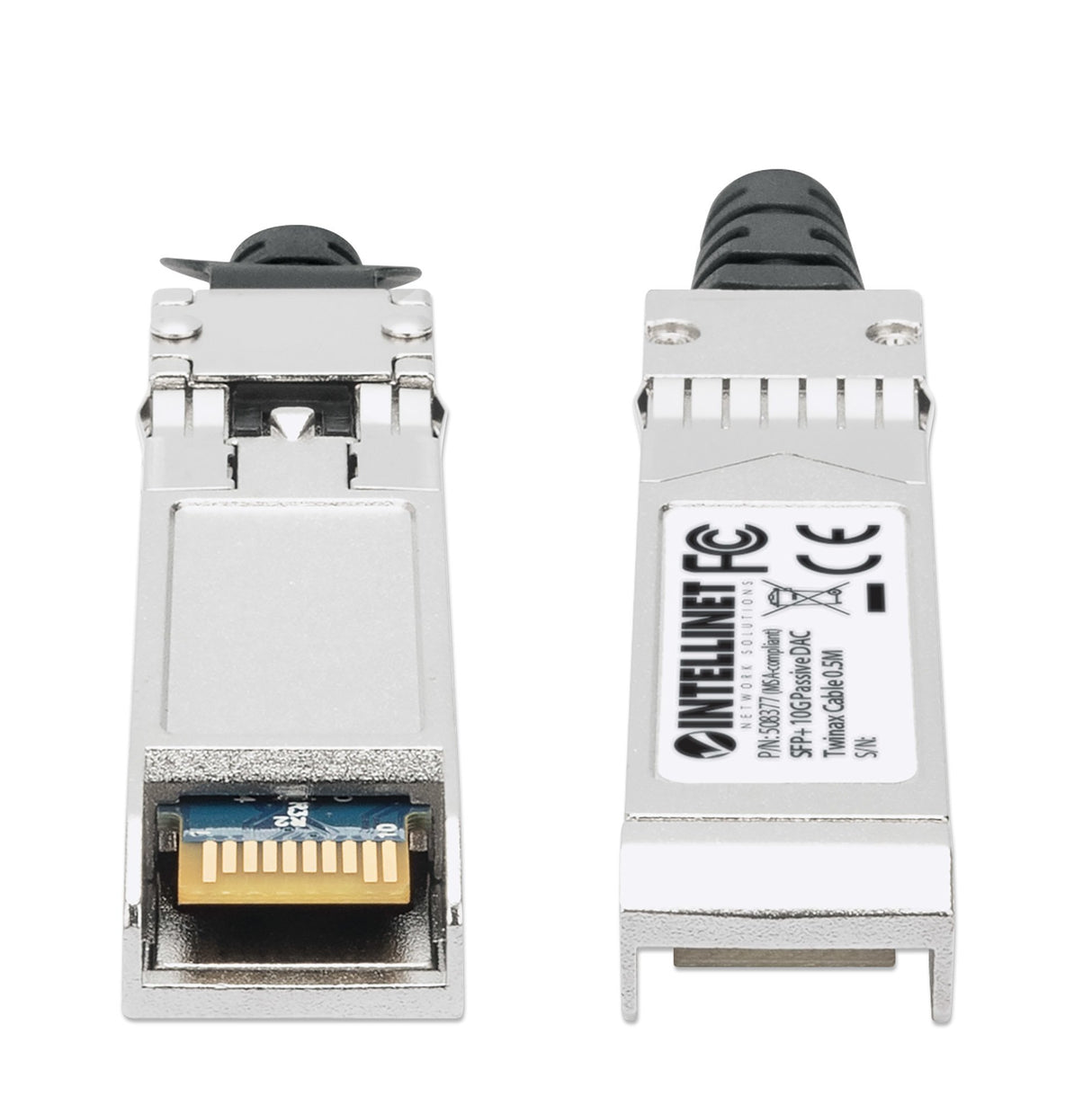 EAN 0766623508377 - Intellinet 508377 Cable de fibra óptica e InfiniBand 0,5 m SFP+ Negro, Plata imagen 3