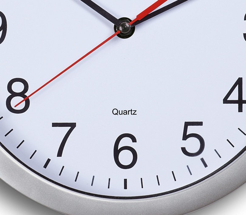 Reloj Maul 9052695 De Mesa O Pared Reloj De Cuarzo Círculo Plata, Blanco