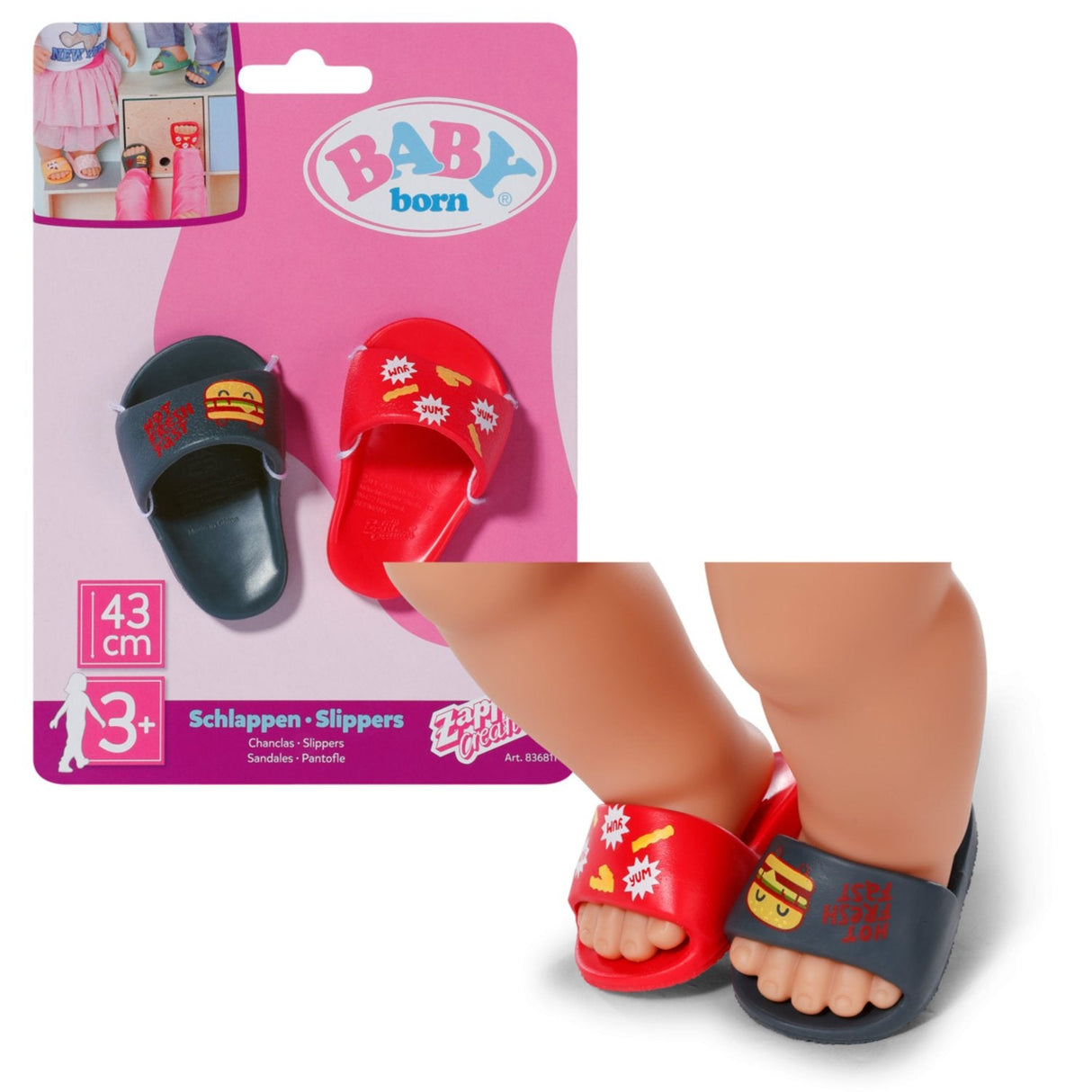 Zapf Creation Baby Born® Zapatillas De Baño 43cm, Accesorios Para Muñecas Artículos Surtidos, Un Par 836811