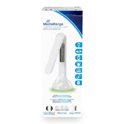 Mediarange Mros502 Lámpara De Mesa  Blanco, Led, 4000 K, Blanco Neutro, 30000 H, 250 Lm