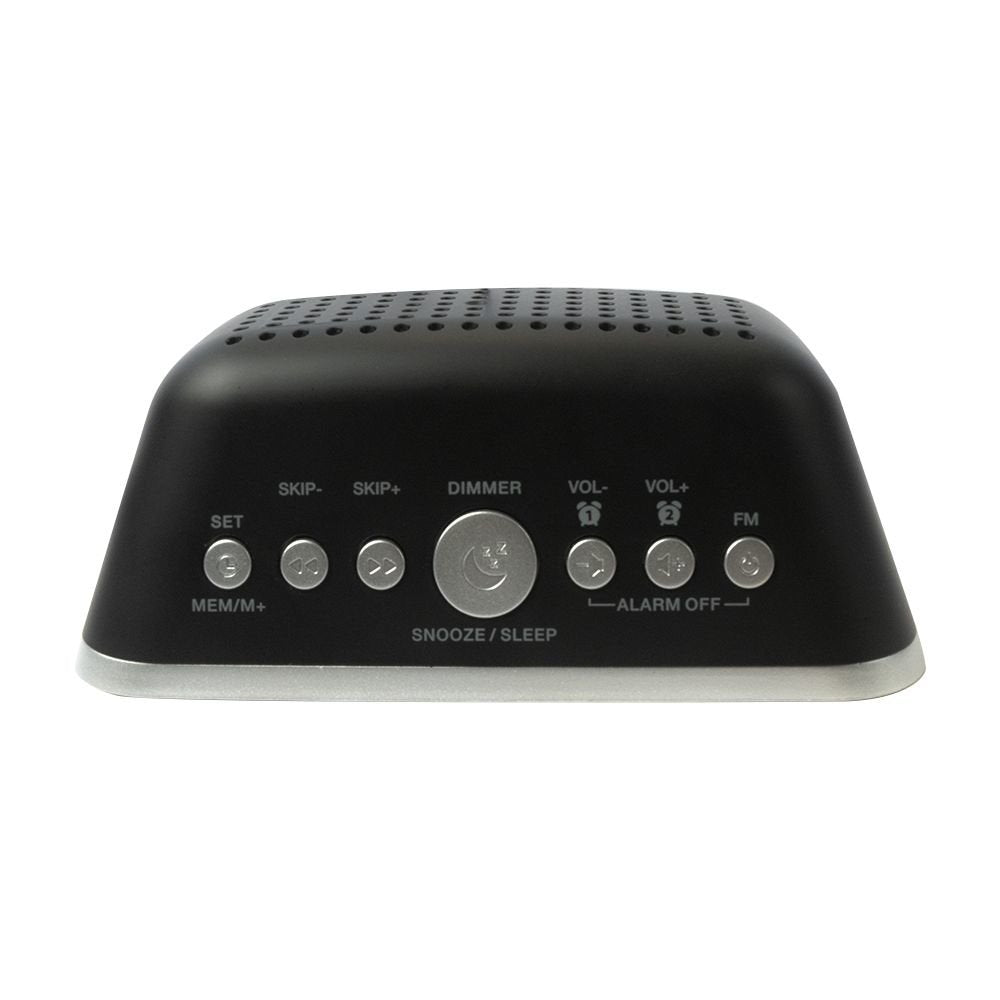 Reloj Despertador Con Radio Aiwa Cru-19 Black 2 Puertos Usb De Carga 5v 2.4a