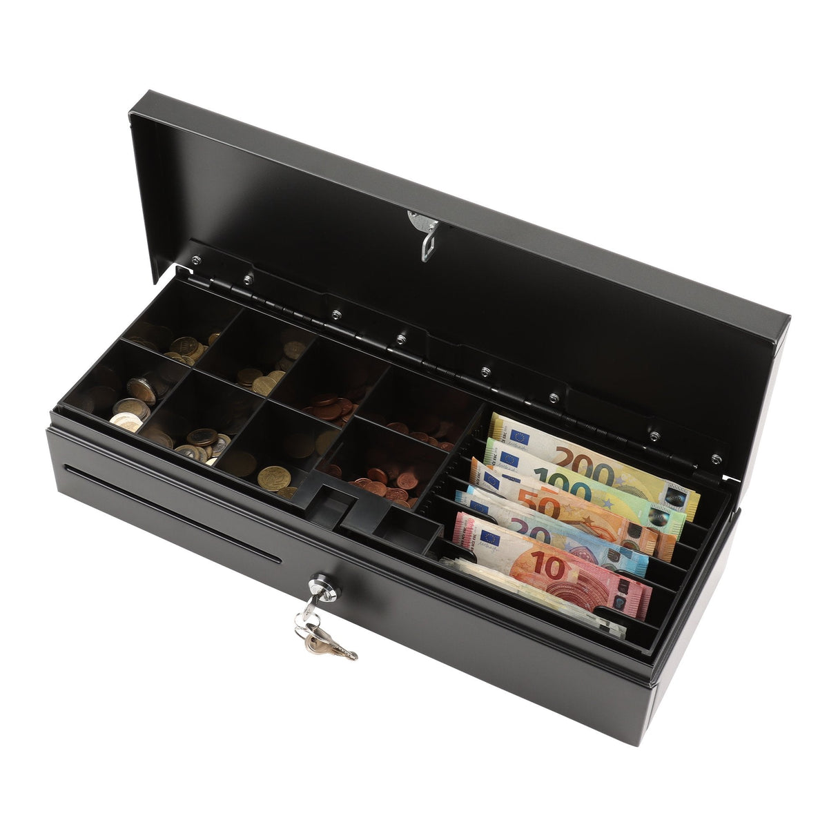 Olympia Hs 170 Cajón Para Dinero Con Cerradura, Compatible Con Rj12, 6 Billetes Y 8 Monedas, Metálica 46 X 17 X 10 Cm