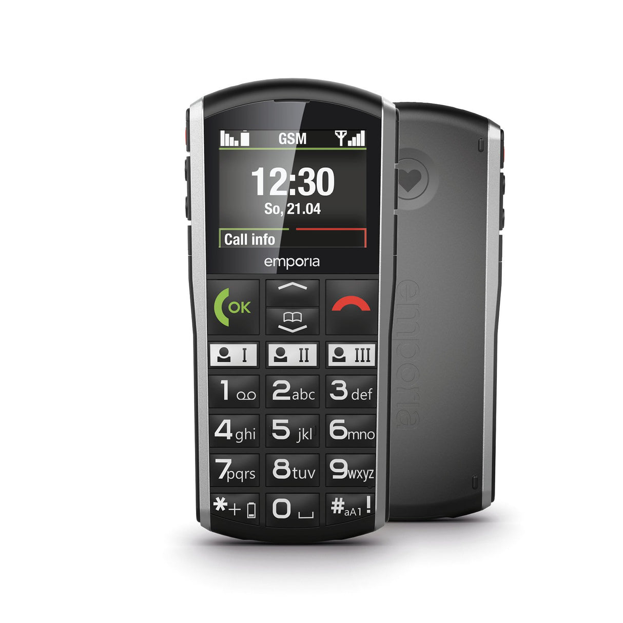 EAN 9005613161194 - Emporia emporiaSIMPLICITY 5,08 cm (2") 90 g Negro, Plata Teléfono para personas mayores imagen 1