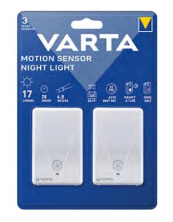 Varta Luz Nocturna Con Sensor De Movimiento 2x Sin Bat