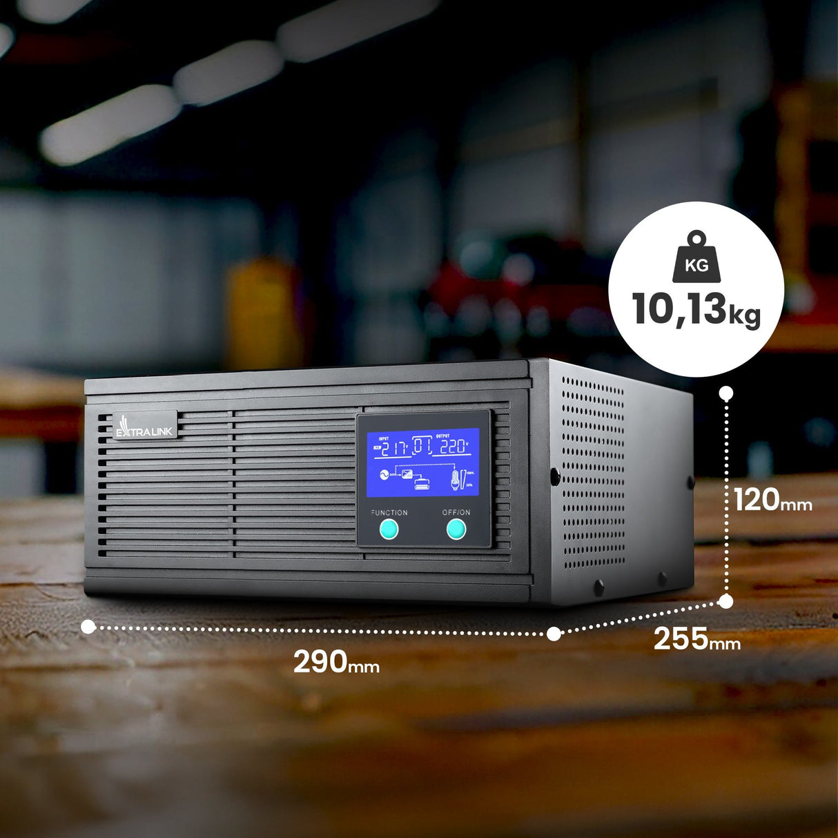 Extralink Ex.31148 Adaptador E Inversor De Corriente Auto 1600 W Negro