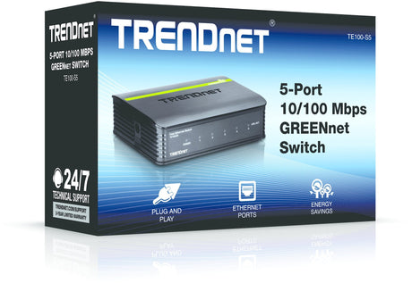 EAN 0710931204179 - Trendnet 5-Port 10/100Mbps Switch No administrado imagen 4