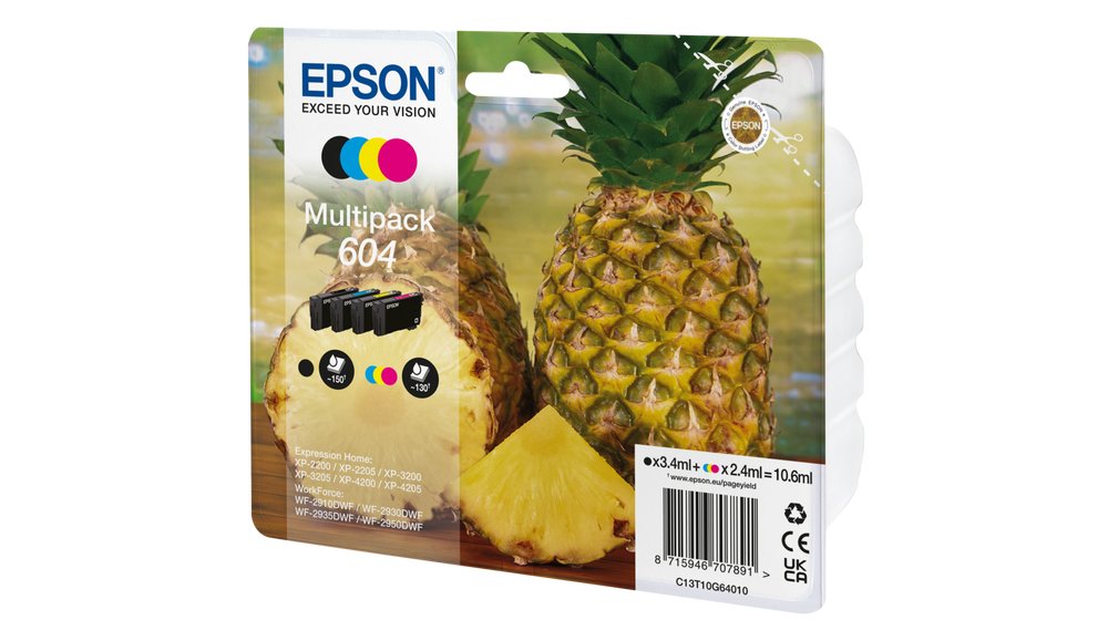 EAN 8715946707891 - Epson 604 cartucho de tinta 1 pieza(s) Original Rendimiento estándar Negro, Cian, Magenta, Amarillo imagen 2