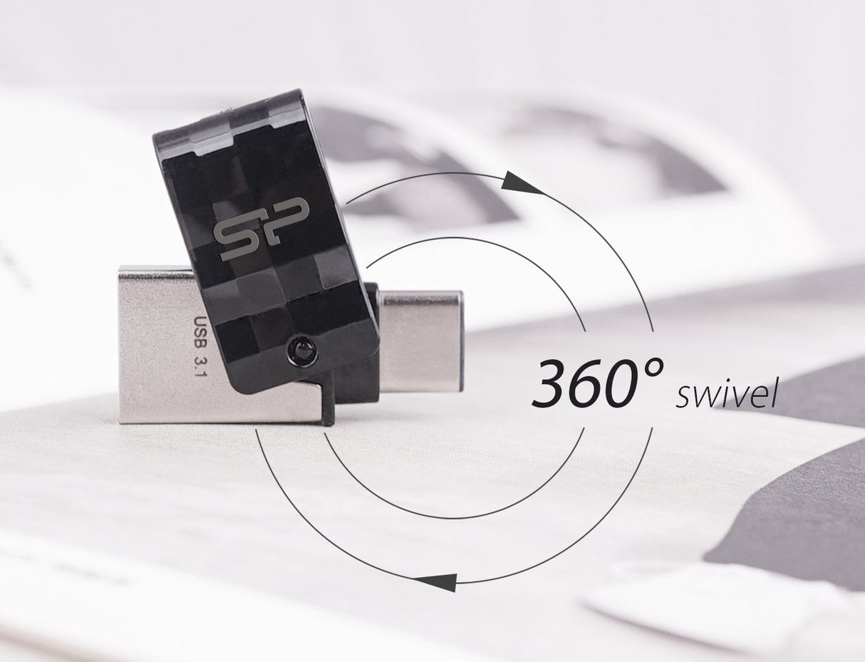 EAN 4712702655933 - Silicon Power Mobile C31 unidad flash USB 16 GB USB Type-A / USB Type-C 3.2 Gen 1 (3.1 Gen 1) Negro, Plat imagen 6