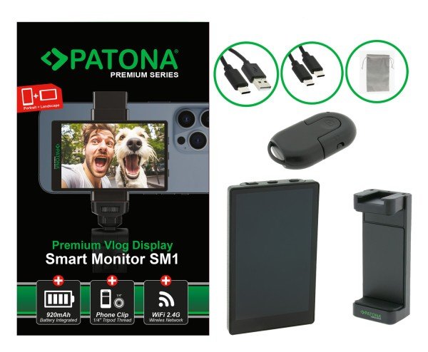 EAN 4055655253406 - PATONA 4199 monitor para cámara 10,1 cm (3.97") Negro 480 x 800 Pixeles Pantalla táctil imagen 1