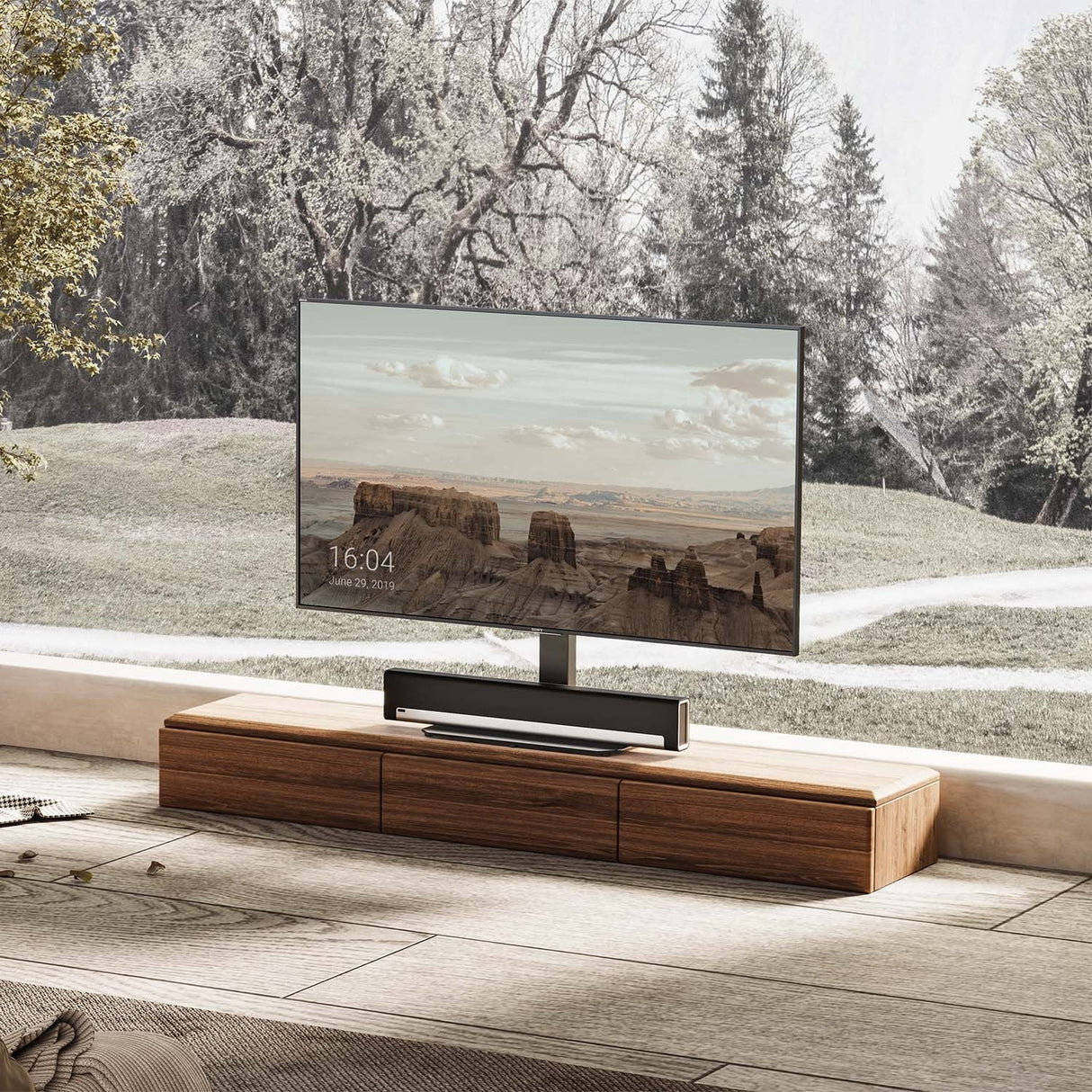 Aisens Soporte De Mesa Eco Giratorio E Inclinable Para Monitor/Tv 60kg De 43-86, Negro