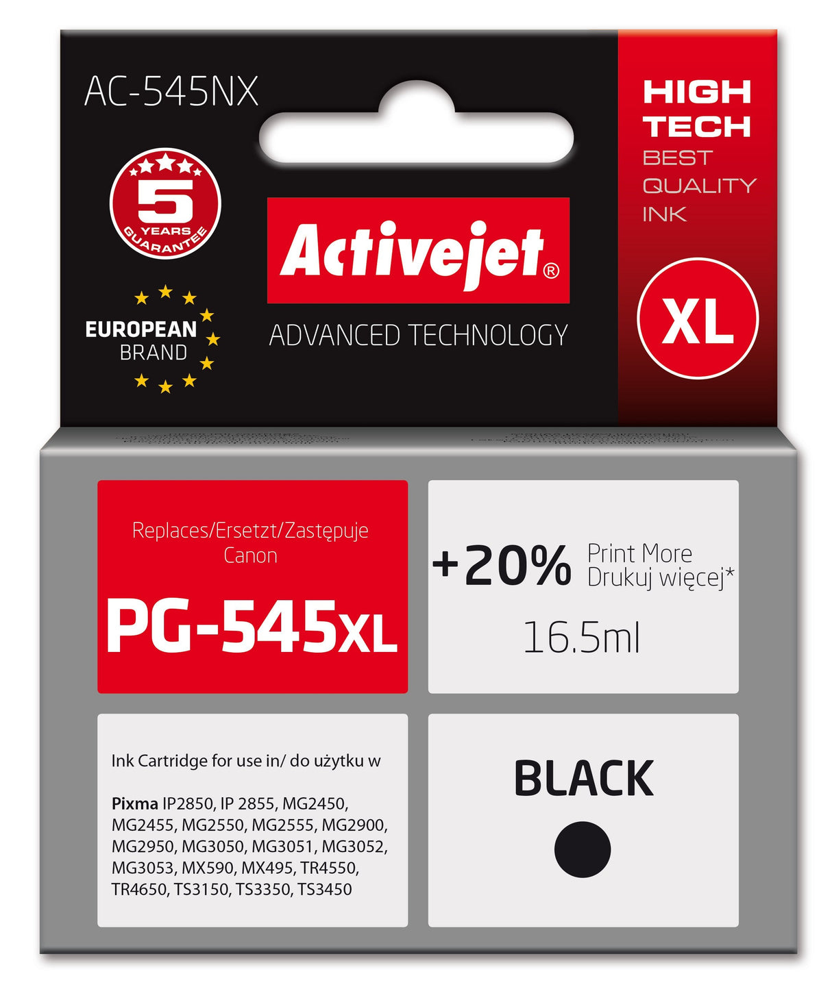 EAN 5901443123767 - Activejet AC-545NX cartucho de tinta 1 pieza(s) Compatible Alto rendimiento (XL) imagen 1