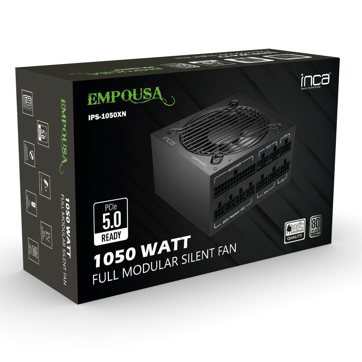 Inca Ips-1050xn Unidad De Fuente De Alimentación 1050 W Atx Negro