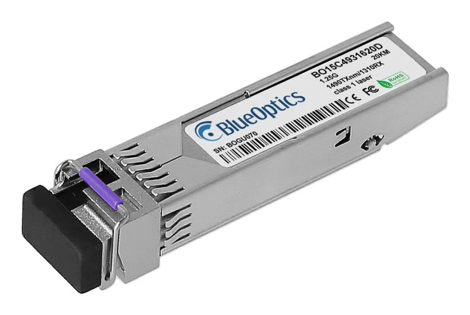 Blueoptics Bo15c4931620din Bidi Sfp Transceiver 1000base-Bx-D 20km Industrial