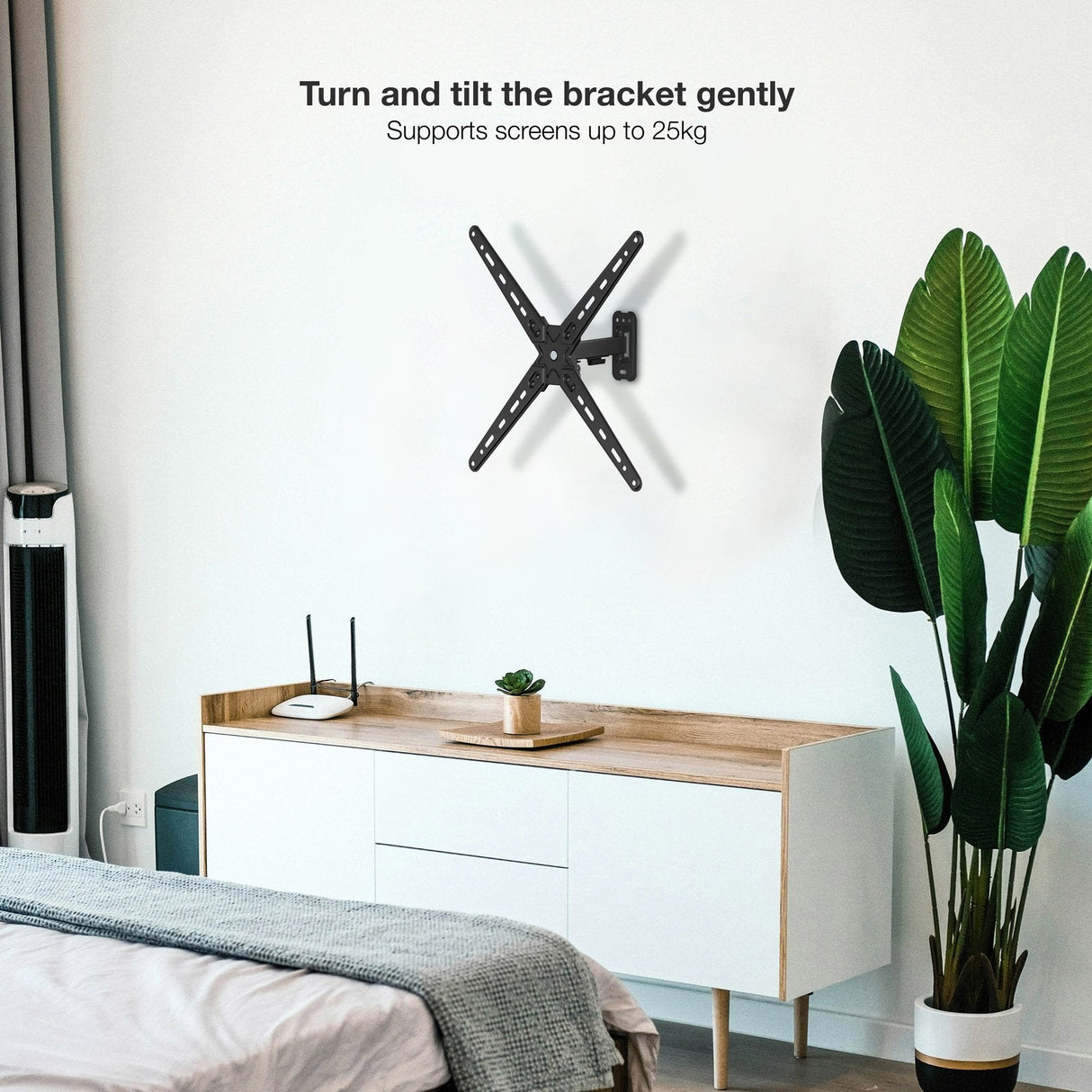 Soporte Pared Pantallas 13-55" Gira/Incli Negro