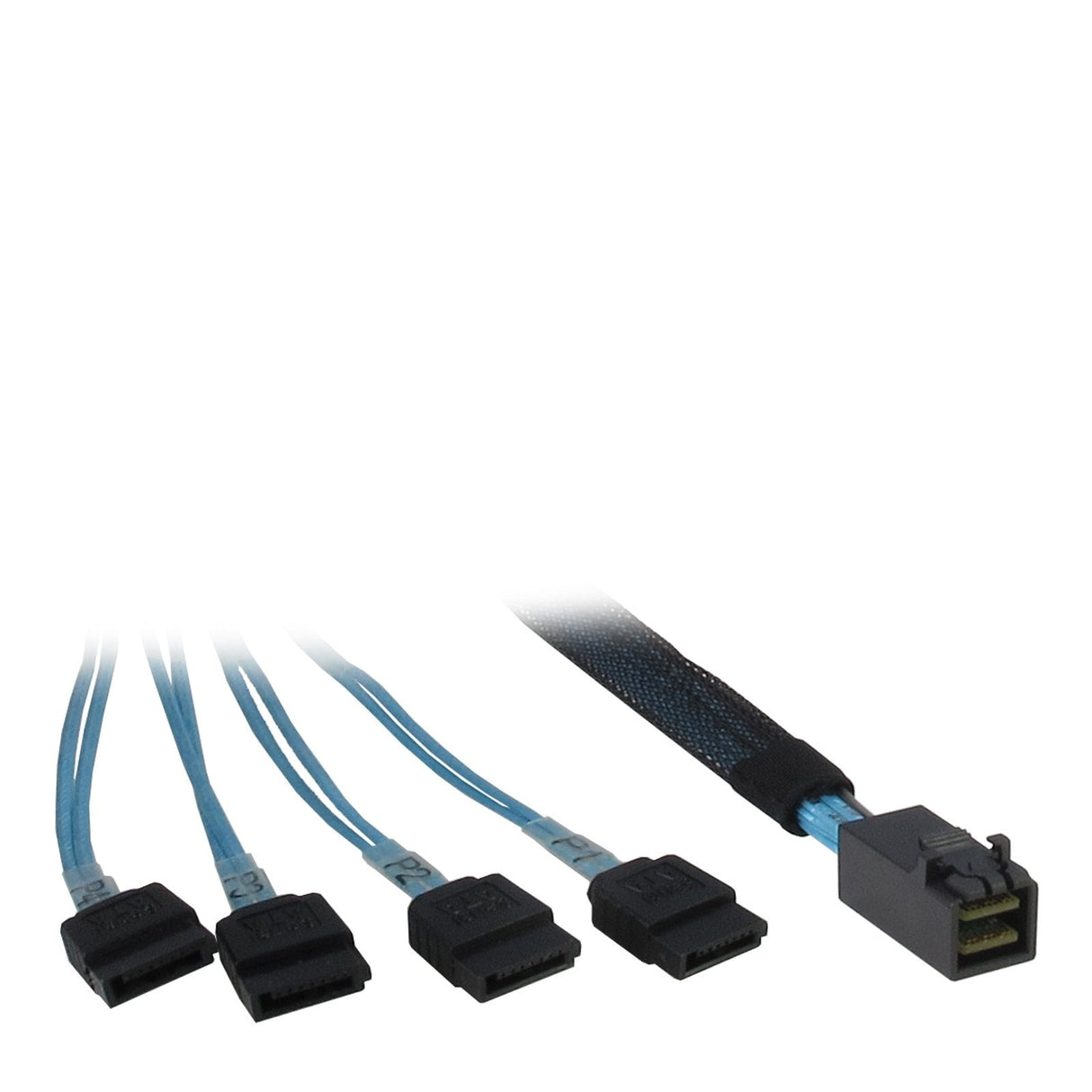 EAN 4260133128309 - Inter-Tech 0.5m SFF 8643/4x SATA 0,5 m Negro, Azul imagen 1