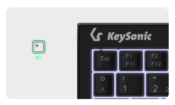 Keysonic Super-Mini-Tas Touchpad,B-Light,Bk, Ksk-3211elu(De)