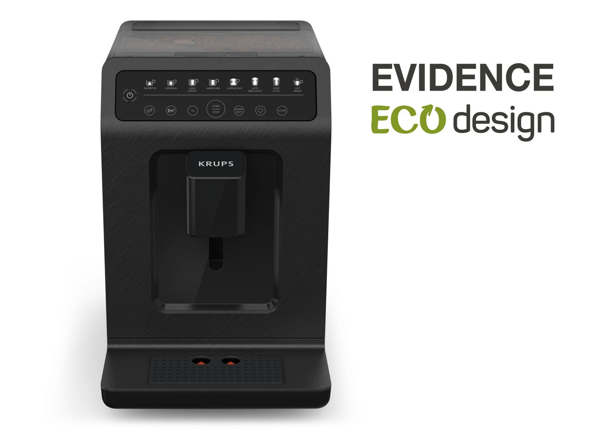 Cafetera Expreso Krups Evidence Eco-Design 1450w 15 Bares Negra